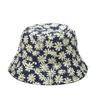 Double-sided Wearable Daisies Bucket Hat Men Women Caps Summer Panama Fold Sun Fishing Fisherman Hat