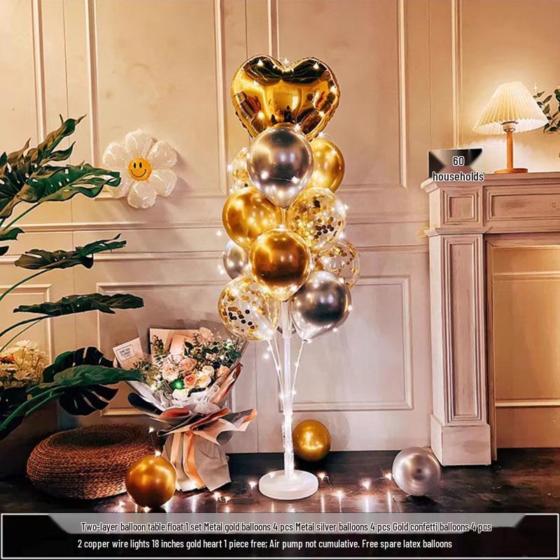 Luminous Balloon Floor Stand for Events: Birthday, Wedding, Anniversary, Party, and More.