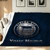 1PC Hertha BSC Custom Name Patterned Flannel Blanket Suitable For All Seasons for Home Decor Warmth and Comfort Gifts Holiday Present