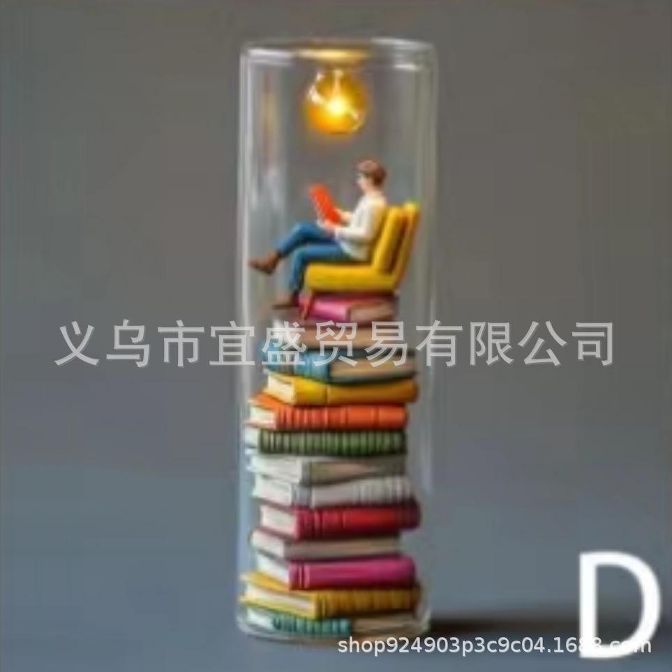 Reader Night Light Reading In Test Tube Reader Ornament