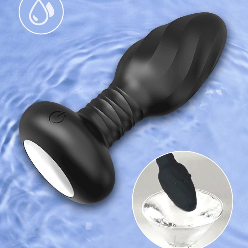 APP Control LED Rotation Vibrating Butt Plug for Women Wiggle Anal Vibrator Gay Men Anal Plug Interaction Sex Toys for Couples Rotation Vibrating Egg