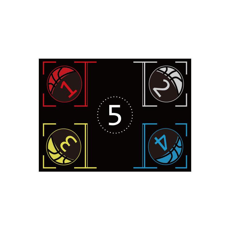 

Indoor Soundproof Basketball Footwork Mat for Dribbling and Ball Control Training 100*70cm Diatom Mud