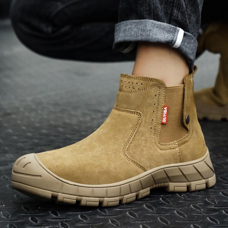 Men's Work Safety Shoes, Anti-smash, Puncture & Heat Resistant, Fireproof Welders' Footwear