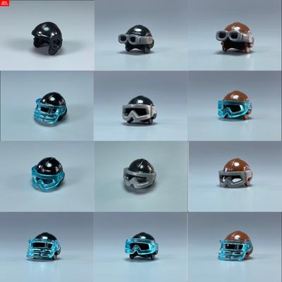 MOC Кубики 30170 30171 Шолом пілота Головний убір Козирок окуляри 4 см Фігурка Одяг DIY Будівельні блоки Іграшки Подарунки на день народження