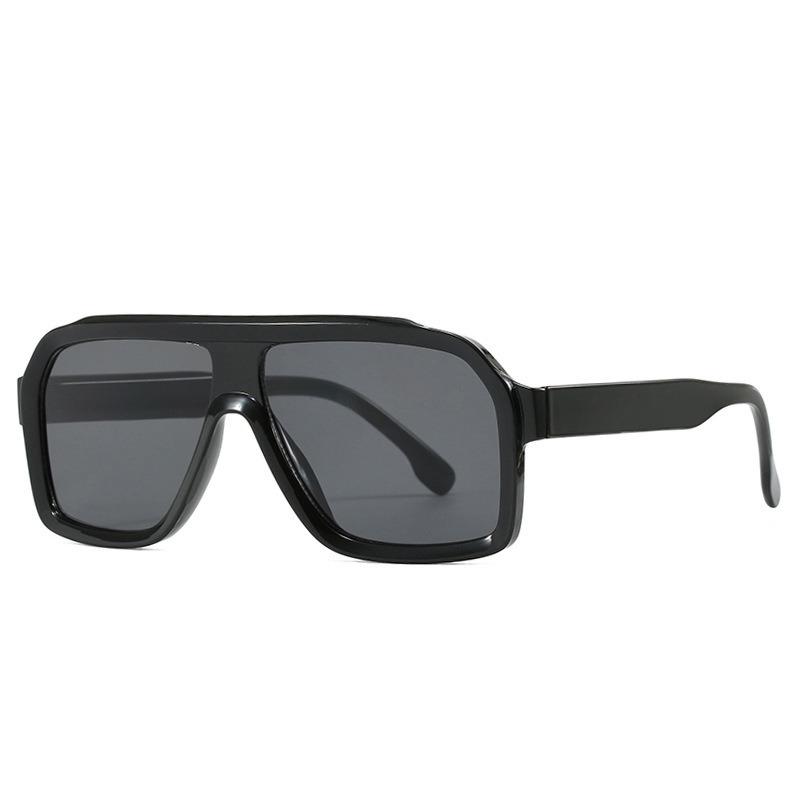 Non-polarized Vintage Large Frame Square Sunglasses Men Women Toad Looking Glass Fashion Outdoor Travel Sunshade Sunscreen Eyeglasses