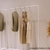 Women's and Children's Floor-Standing Clothing Display Rack with Hanging Rod