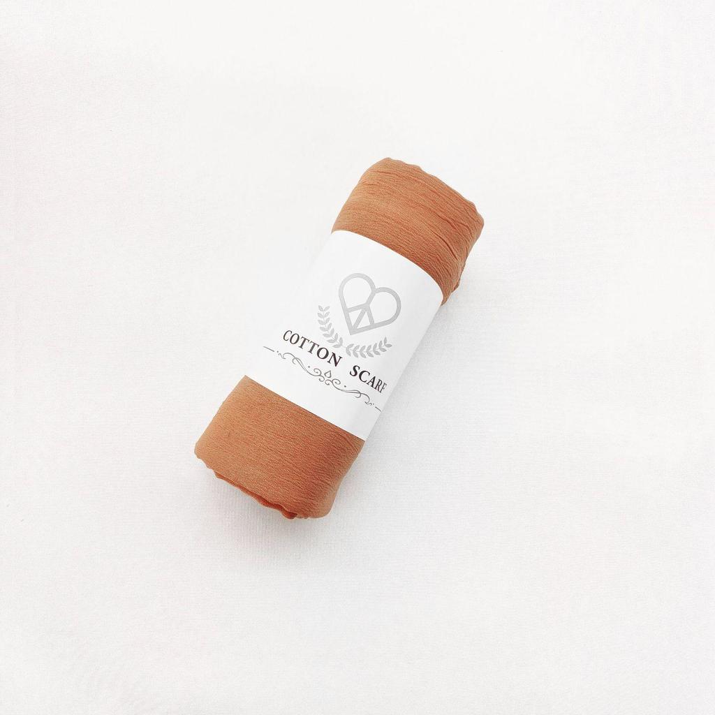 Spring/Summer Pleated Solid Color Long Scarf - Breathable, Micro-Elastic, Natural Wrinkle Women's Head Wrap/Shawl