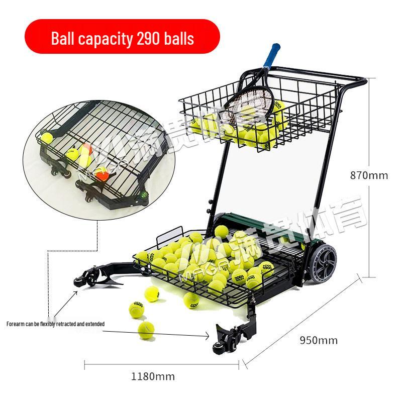 Portable Dual-Use Tennis Ball Collector and Cart Retriever