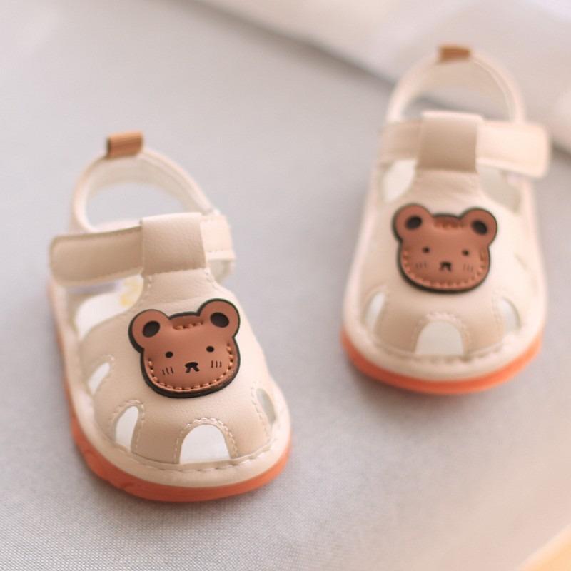 Summer Sandals for Baby Boys and Girls, Children's Shoes for Infants, Soft-sole Squeaky Shoes with Gelatin Rubber Soles for Toddlers.