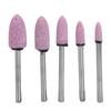 100Pcs Polishing Stone Head Grinding Wheel Burr Bit for Grinder Pink Shank Diameter 3mm