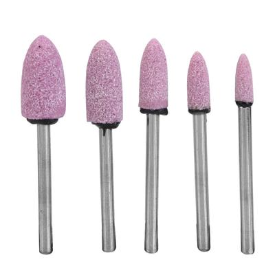 100Pcs Polishing Stone Head Grinding Wheel Burr Bit for Grinder Pink Shank Diameter 3mm