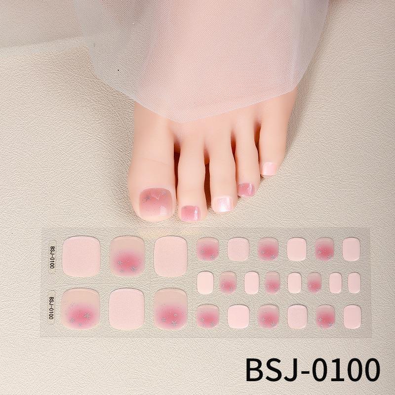 Gel-Maniküre-Sticker, Zehen-Sticker, beleuchtete halbgebackene und halbgehärtete Nagel-Sticker und Fuß-Sticker