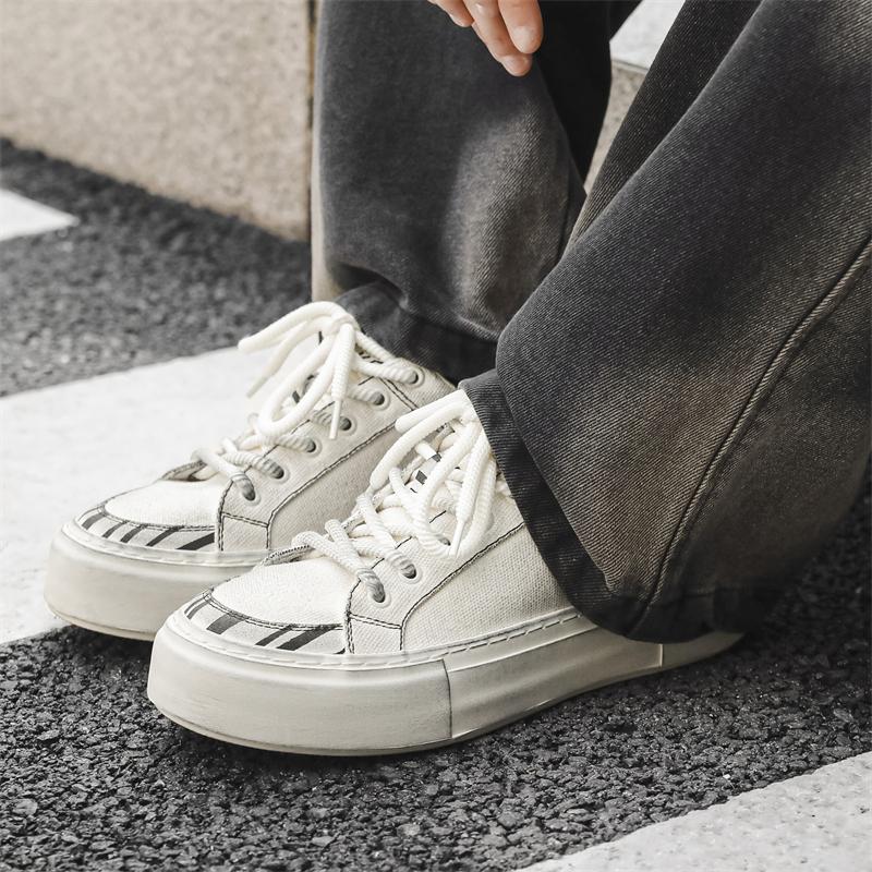 Fashion Low cut men's canvas shoes Fashion designer style Leisure Outdoor Street Daily quality youth shoes Handsome Hot selling