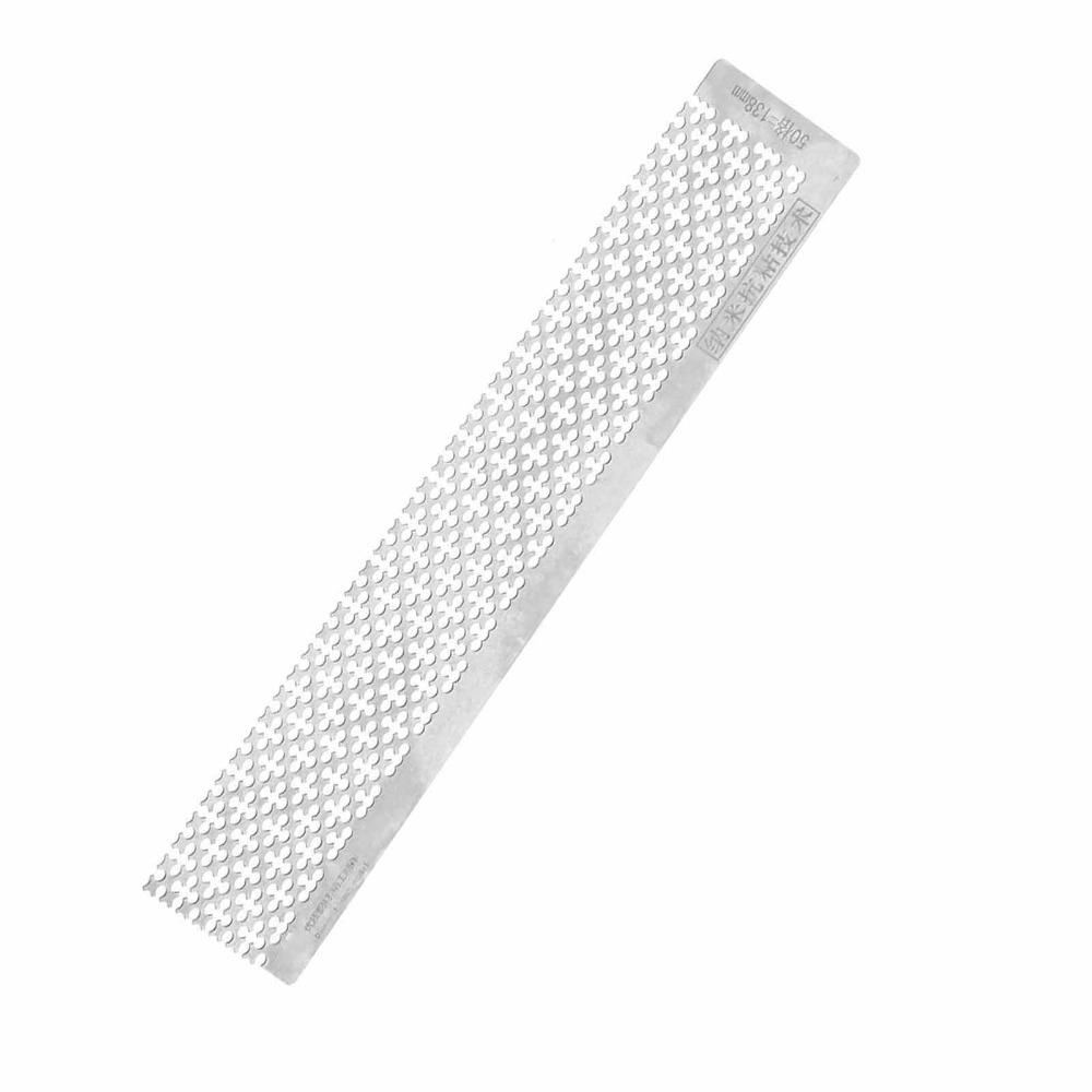 Stainless Steel Mesh Ruler 3 Sizes Precise Scale Plum Blossom Measuring Tool Polished Edge Craft Positioning Ruler