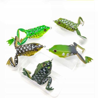 Wobbler Fishing Bait Pike Catfish Surface Frog Set Of 5 Pcs 15G