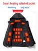 21st District Smart Beheizte Softshelljacke - USB Elektrische Fleecegefütterte Windjacke für Outdoor Radfahren & Angeln Wärme