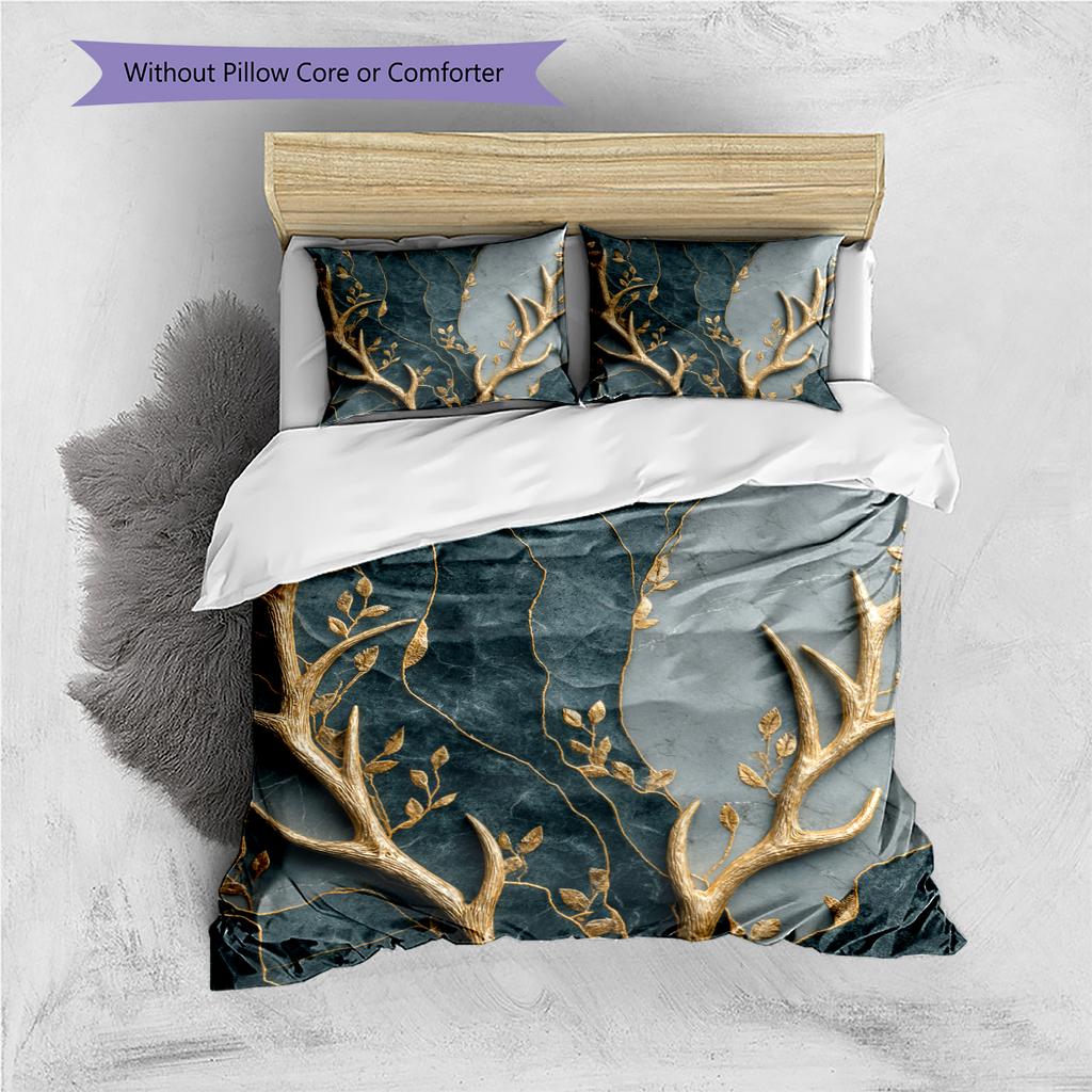Cartoon Pattern Bedding Quilt Set Quilt Cover Pillowcase Home Decoration Birthday Gift (1 * Duvet Cover + 2 * Pillowcase, Without Core)