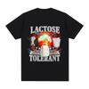 Milk Makes My Tummy Hurt T-shirt Lactose Tolerant Funny Meme Graphic T Shirt Men Fashion Vintage Hip Hop Short Sleeve T-shirts