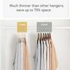 Beige Velvet Hangers 10 Pack, Non Slip Clothes Felt Hanger Heavy Duty for Coat, Premium Slim Space Saving Suit Hangers for Close