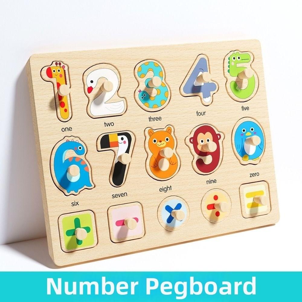 Shape Matching Wooden Puzzle Toys Cartoon Animals Fruits 3D Puzzles  Children
