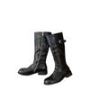 Huge good-looking~ Internet celebrities popular washed horse leather leather knight boots women's boots Martin boots thick heel high boots