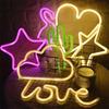 LED Neon Lights with Lightning Cloud Lights Planet Modeling Lights Love Christmas Night Lights