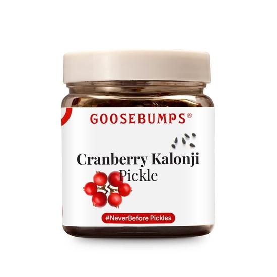 

Goosebumps Cranberry Kalonji Pickle | Exotic Indian Fruit Pickles | Innovative Pickles | Pickled Fruits | Less Oil Achar, 250 GMS 250GM