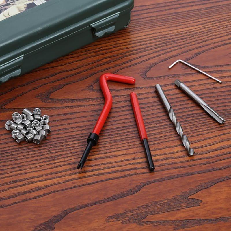30pcs M5/M6/M8Thread Repair Set Metric Thread Insert Repair Tools Thread Repaire Kit Compatible Car Pro Coil Tools