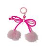 Bowknot Plush Ball Charm Pendant Chain Y2K Phone Straps Pocket Keychain Strap