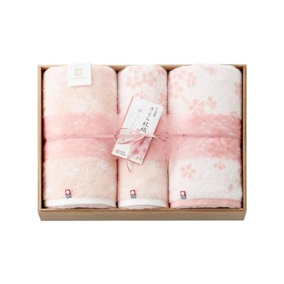 CONCENT Imabari Towel Sakura Dyed (Wooden Box) KSA3310 (Bath Towel 2P/Face Towel 2P)