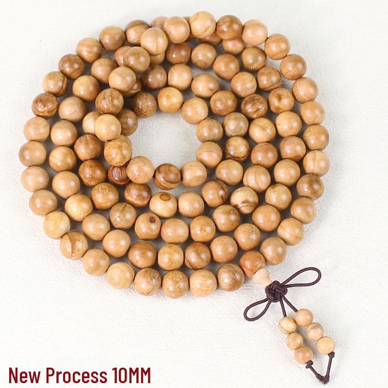 Bracelet de perles bouddhistes en bois de pêcher: 108 Perles Accessoire Culturel et Artistique