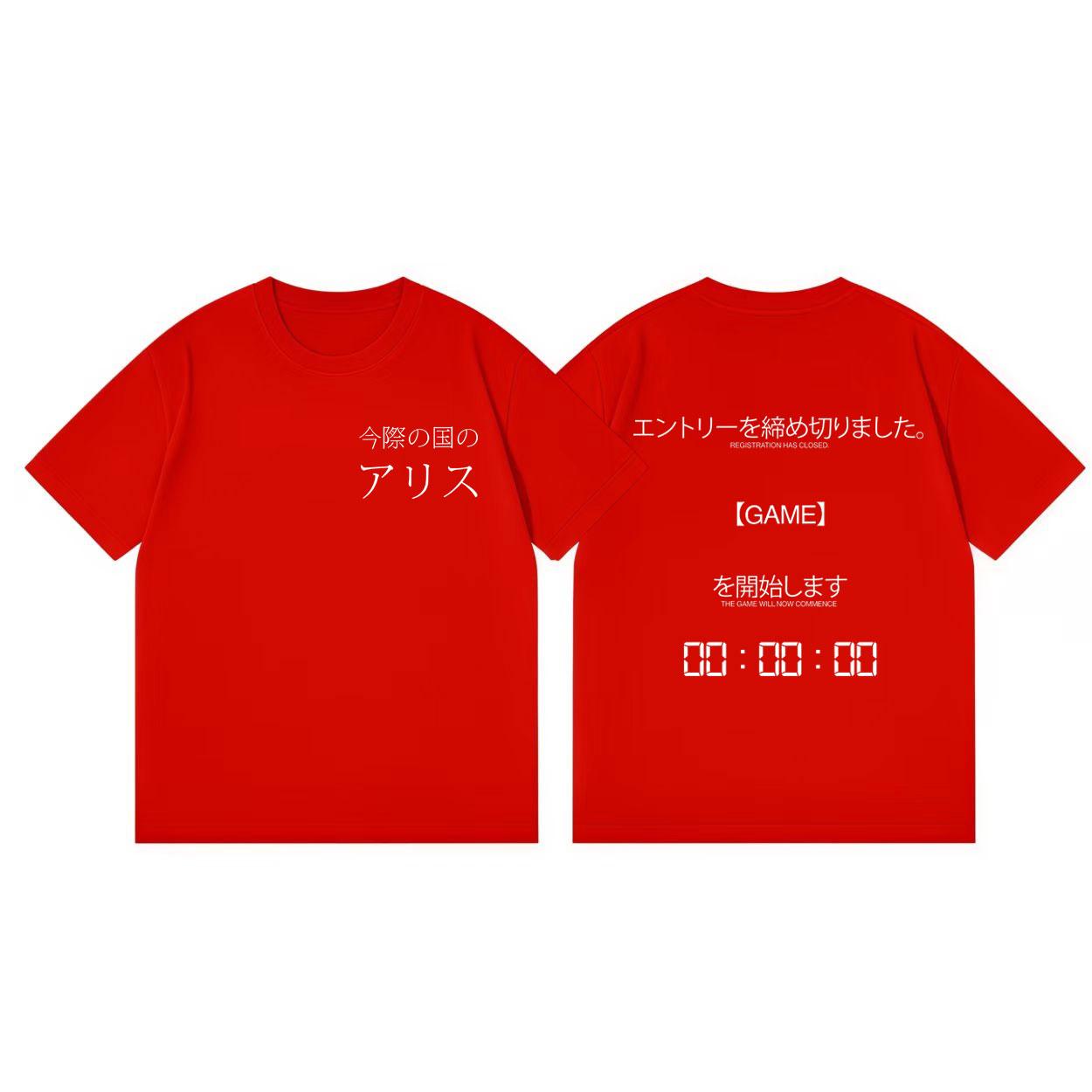 

TV Play Alice in Borderland Print Tshirt Men Women Clothing High Street Fashion Trend Tshirts Summer Casual Cotton T Shirts S