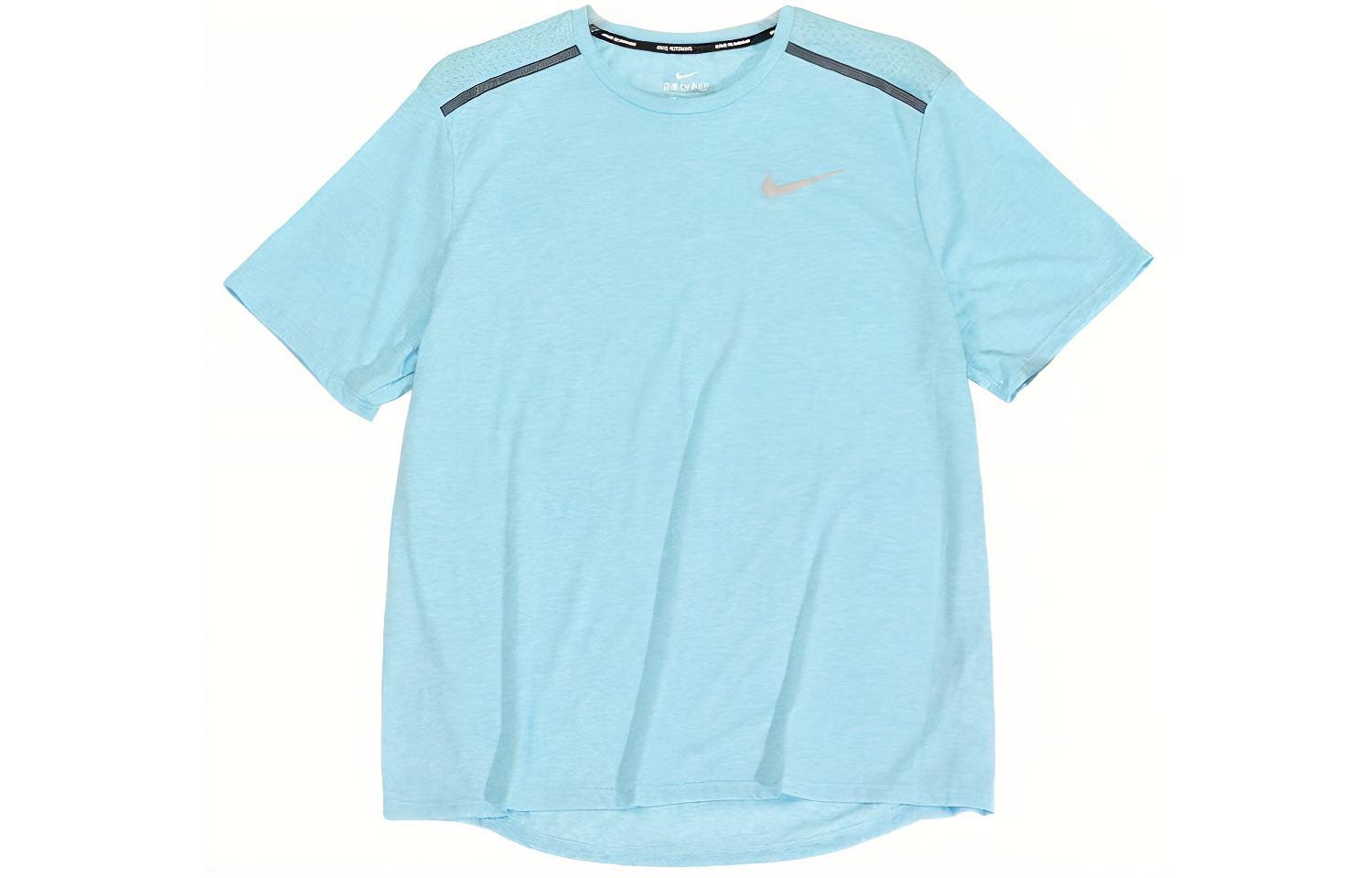 

Nike T Shirts Men s Blue Crew Neck Moderate Straight Fit 892814-482 M