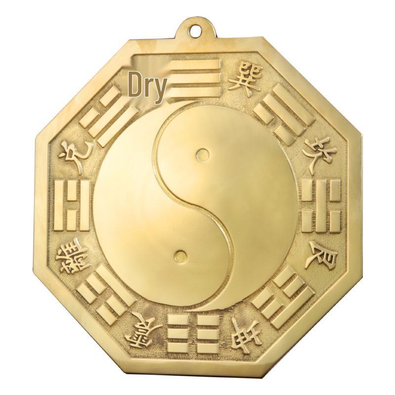 Bagua Mirror: Convex Tai Chi Brass Mirror for Home, Entrance, Living Room & Desktop Decor