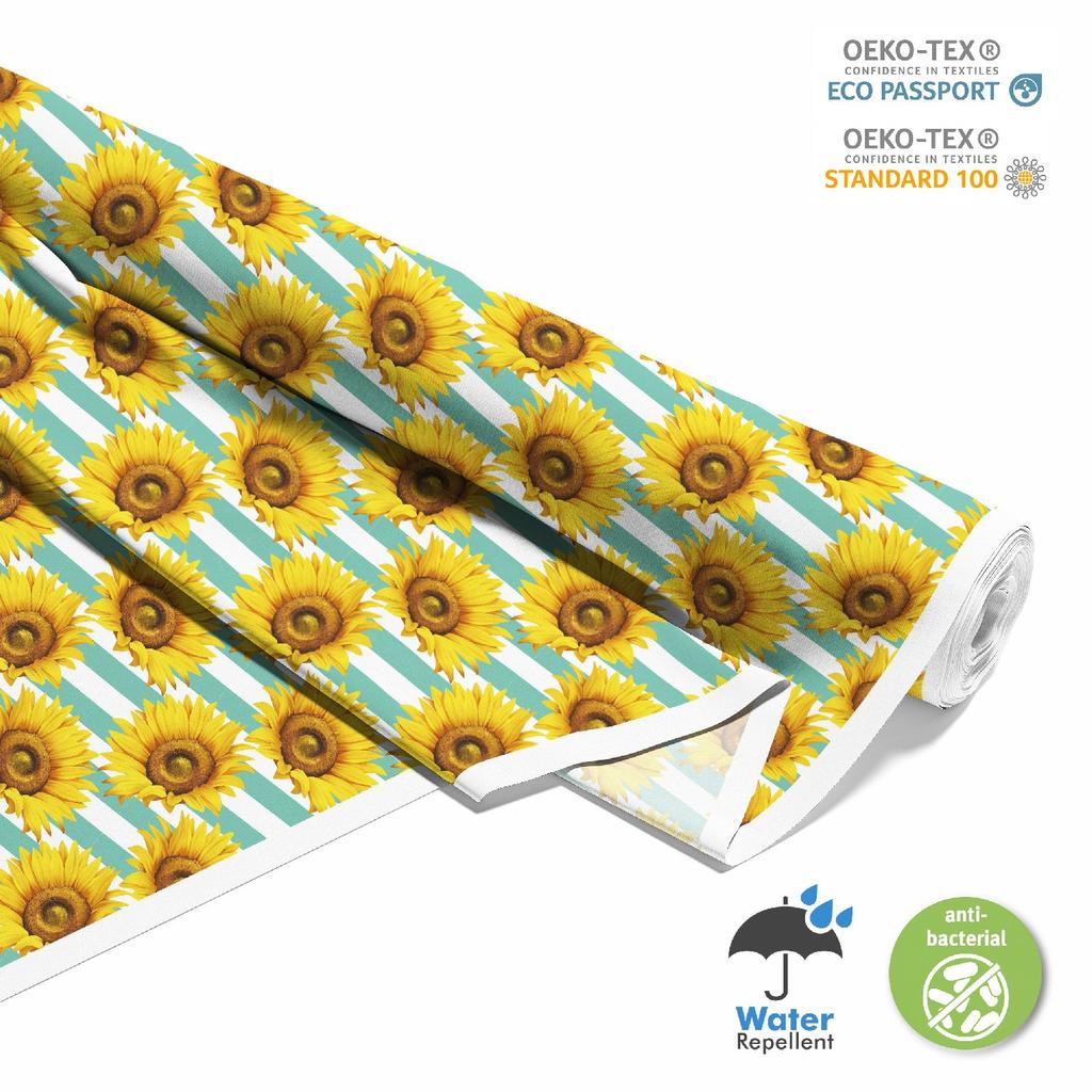 Outdoor Dekostoffe Oxford - Motiv Sonnenblumen 4