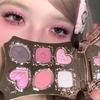 Flower Knows Garden Matte Pearlescent Powder Fine Six Color Eye Shadow Contour Palette Long Lasting Makeup Glitter Eyeshadow