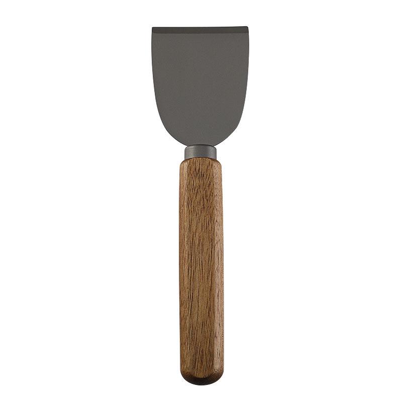 Käsemesser-Set aus Edelstahl mit Titanbeschichtung und Griffen aus Akazienholz (Enthält Butterspachtel, Steakmesser und Gabeln)