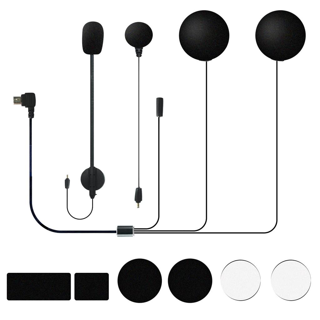 FODSPORTS Motorcycle Intercom FX8 AIR FX8 PRO Speaker Set with Earphone Microphone for FX8 AIR and FX8 Helmet Earphones & PRO, Headset,