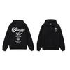 American Style Basic Hooded Sweatshirt Black 8 Print Loose Fit Men Women Casual Outerwear