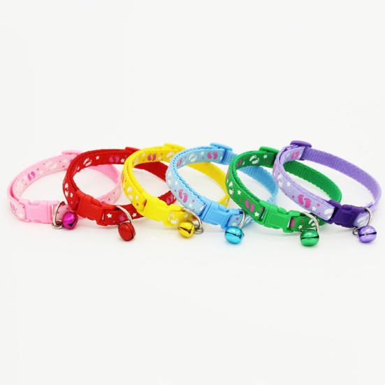 Cute Fashion Paws Pattern Pet Puppy Collars with Bell for Small Dogs Necklace