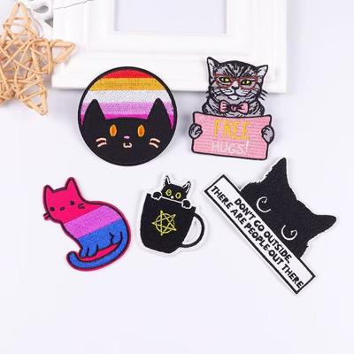 5 Pcs/pack  Fusible Embroidery Patch Iron On Patches For Clothing Thermoadhesive Patches For Jackets Jeans Backpack Ironable Sewing Patch
