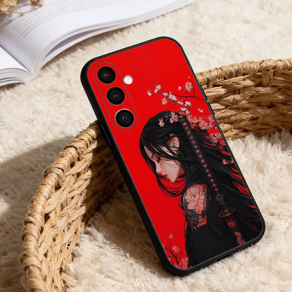 Japan Samurai X Beauty Cool Phone Case For Samsung Galaxy A91,80,73,72 ,71,53,52,32 ,31,22,21s,20,Soft Black Case