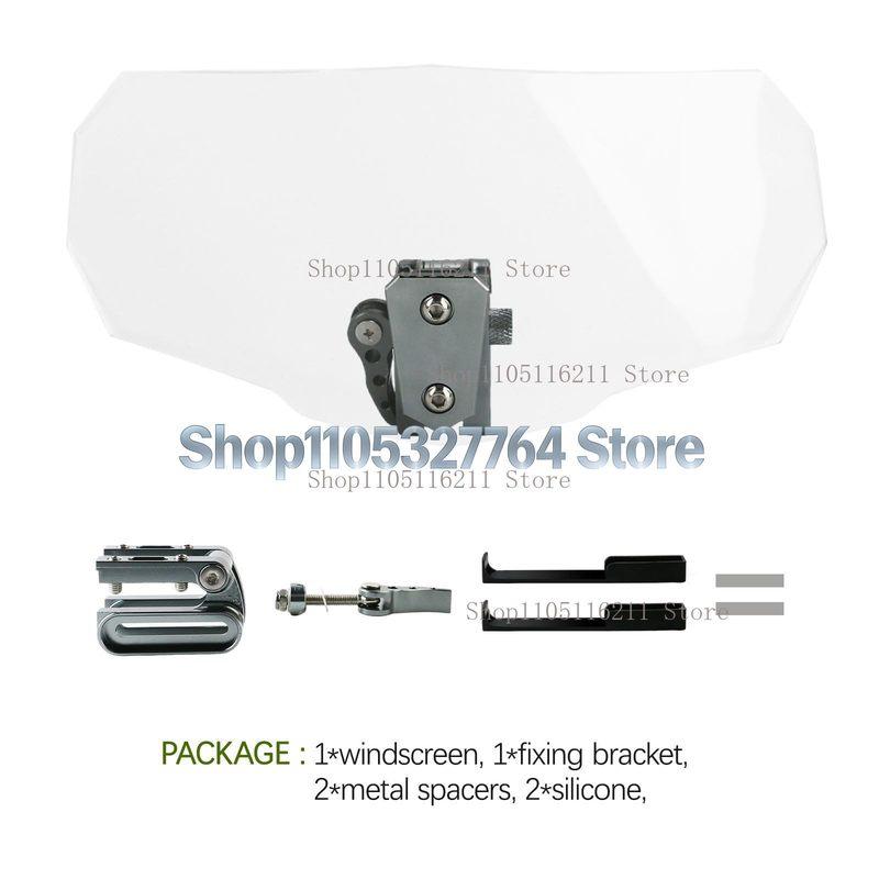 CNC Motorcycle Accessories, Electric Vehicle Windshield, Small Windshield Adjustable, Heightened Wind Shield