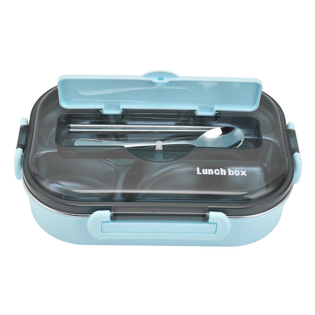 1.3L Thermal Lunch Box Stainless Steel 5 Compartments Lunchbox with Chopsticks Spoon for School