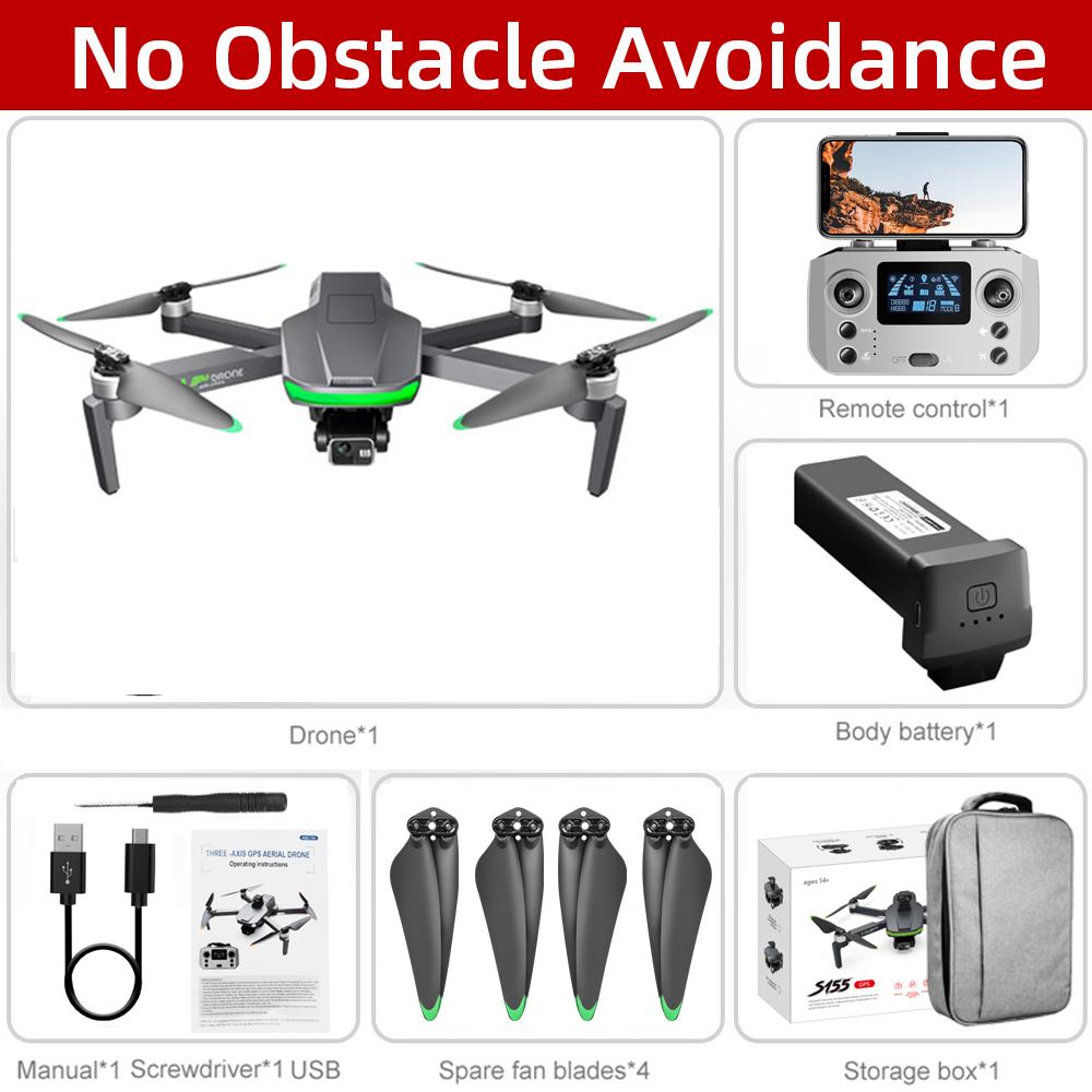 2025 New S155 Max GPS Drone 6KM 4K Professional HD Dual Camera 3-Axis Gimbal 360° Obstacle Avoidance Brushless Quadcopter Toys
