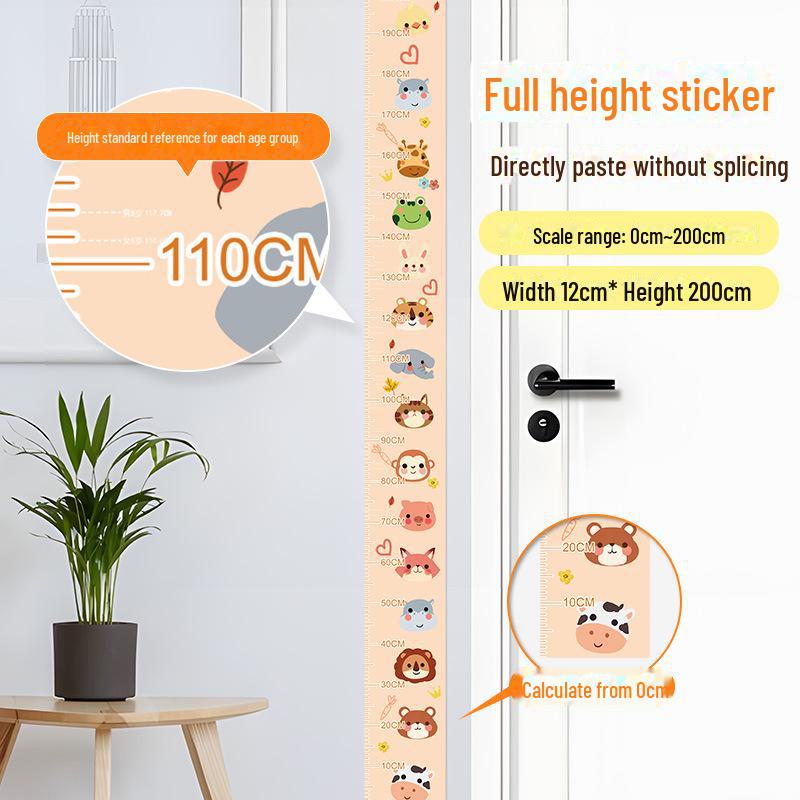 

Детская комната 2 м самоклеящиеся наклейки для измерения роста - мультяшный дизайн для измерения роста ребенка и украшения стен 10cm W x 200cm H