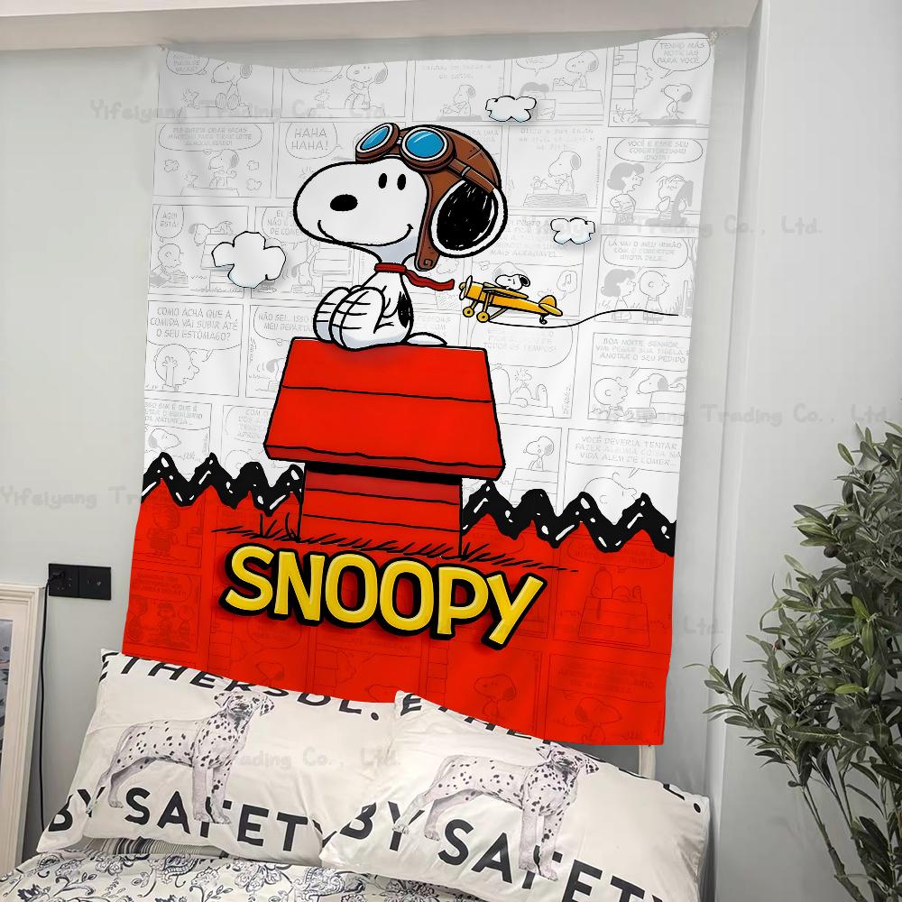 1pc Snoopy Colorful Tapestry Wall Hanging Bohemian Wall Tapestries Mandala Wall Art Decor