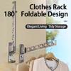 Wall Laundry Dryer Collapsible Clotheslines of Wall Clothes Clothes Drying Rack Adjustable Angle Clothes Hanger