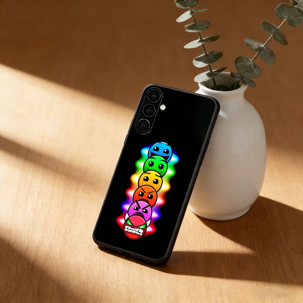 

Чохол для телефону G-Geometry Dash Game для Samsung Galaxy A20, 21s, 22, 31, 32, 52, 53, 72, 73, 80, 91, м який чорний корпус Samsung a50 30s 50s