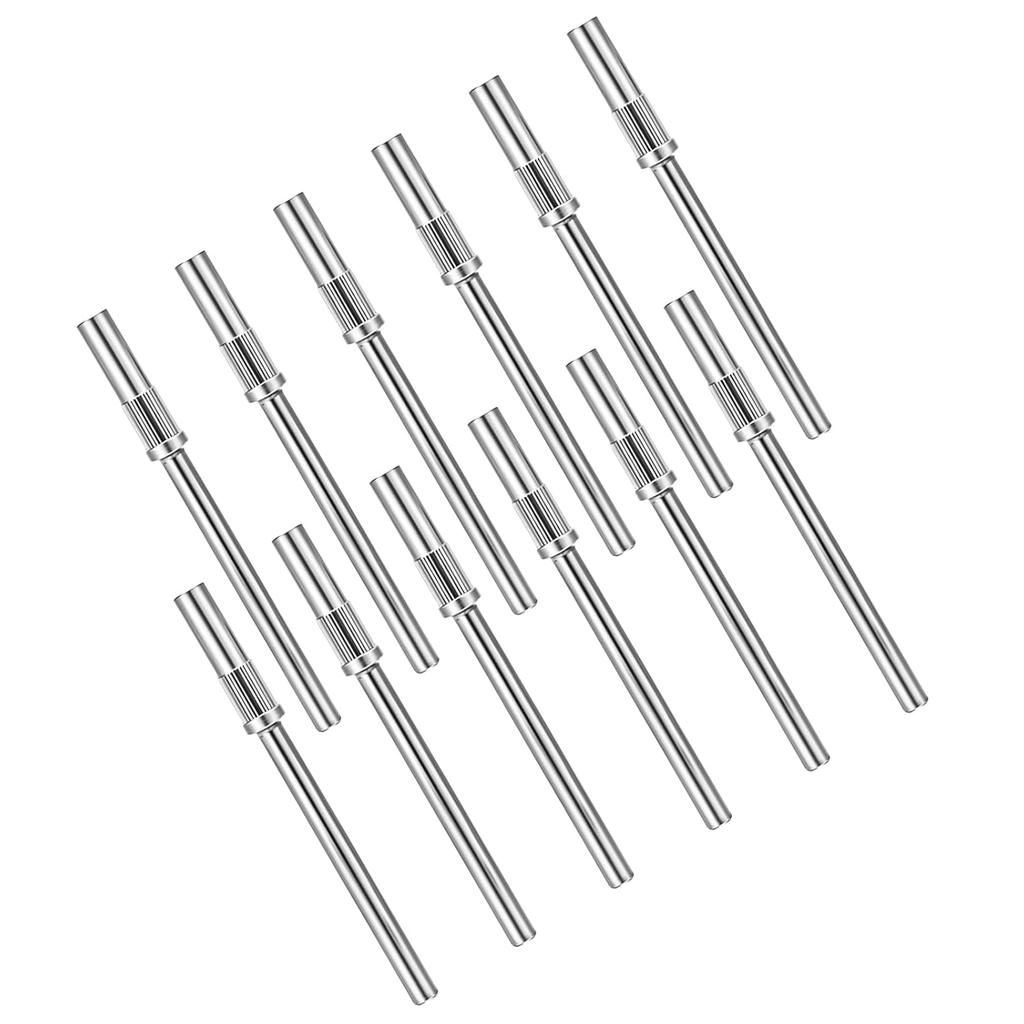 12 Pcs Mandrel Nail Drill Bits,Mandrel Bits for Small Sanding Bands,3.1 MM 3/32 Shank Mini Mandrel Bit for Acrylic Nails Manicure Pedicure Tool